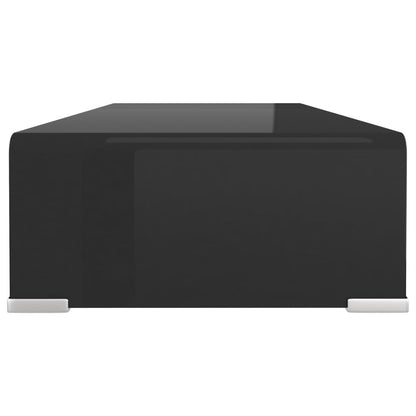 vidaXL TV Stand Monitor Riser Clear Glass Laptop Desk Shelf Desktop Stand