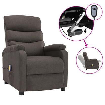vidaXL Massage Chair Electric Massaging Recliner Chair for Elderly Fabric