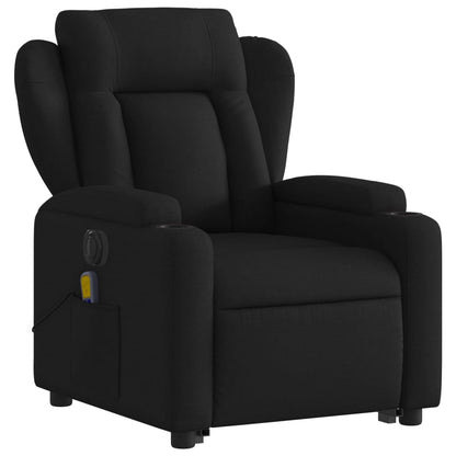 vidaXL Electric Stand up Massage Recliner Chair Black Fabric